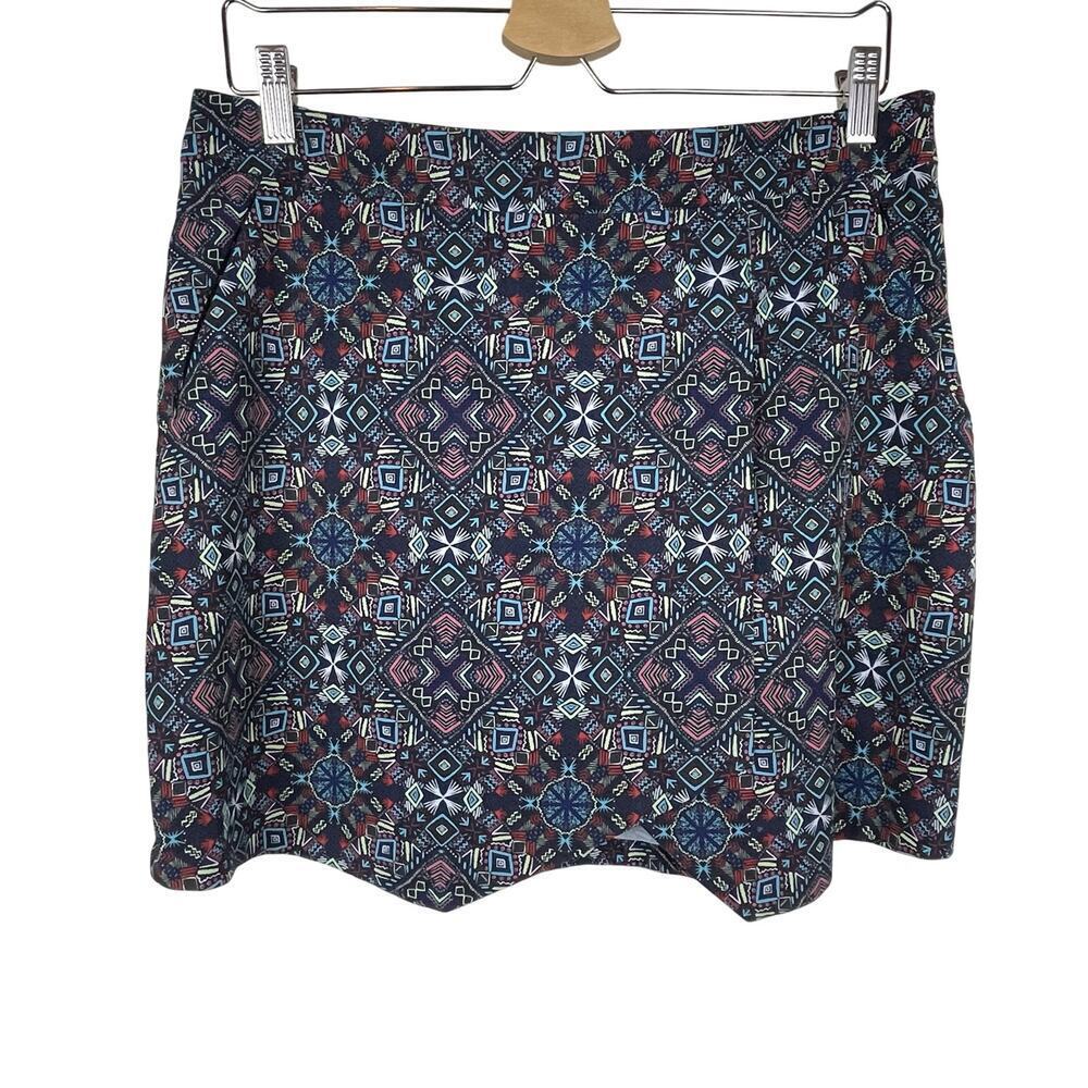 Krimson Klover Skort Size‎ M Tribal Geometric Print